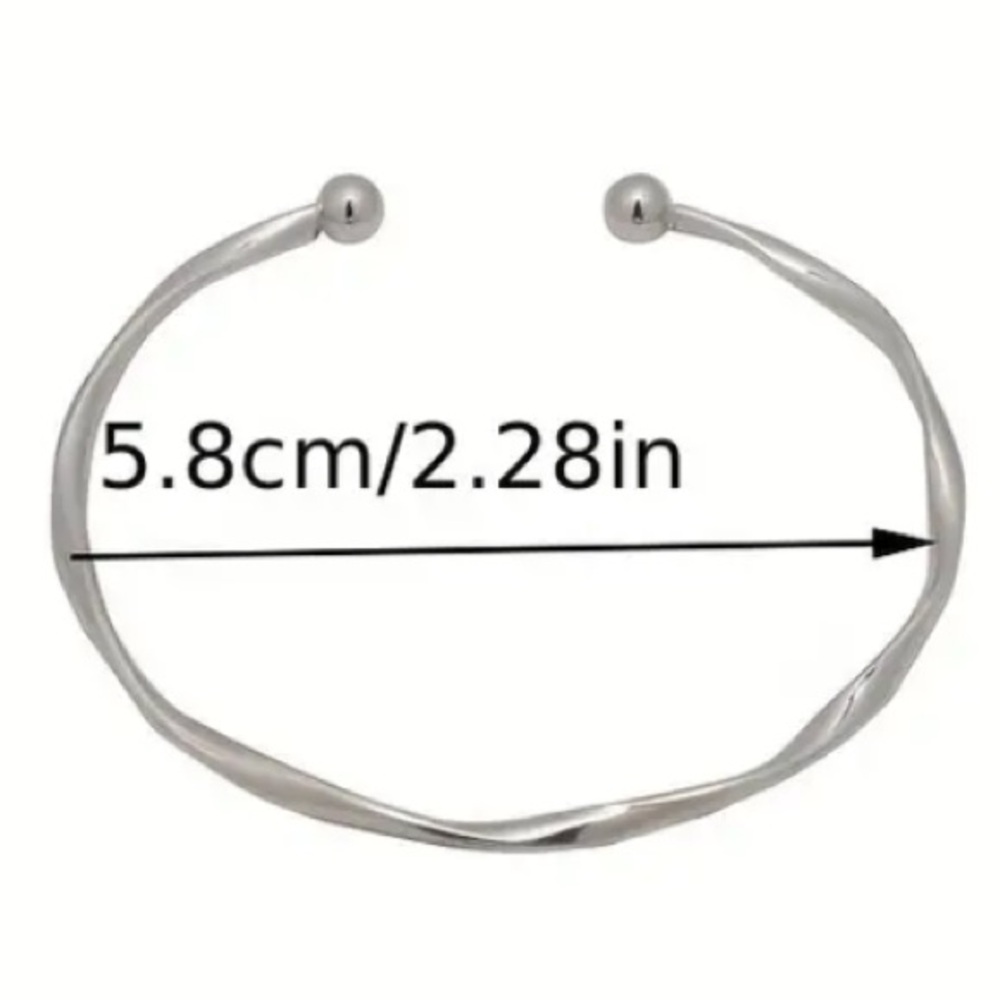 Set of 10 Women’s Gold Alloy Twist Bracelet, NEW - Picture 5 of 6
